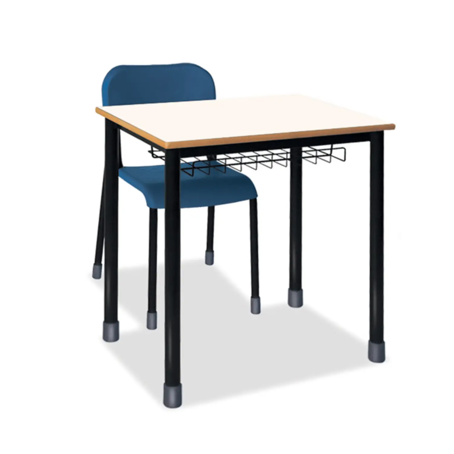 Banco Monoposto 600 - Sottopiano In Griglia H 64 Cm. Per Ambienti Scolastici - Conforme CAM - Arredo scuola dell'obbligo