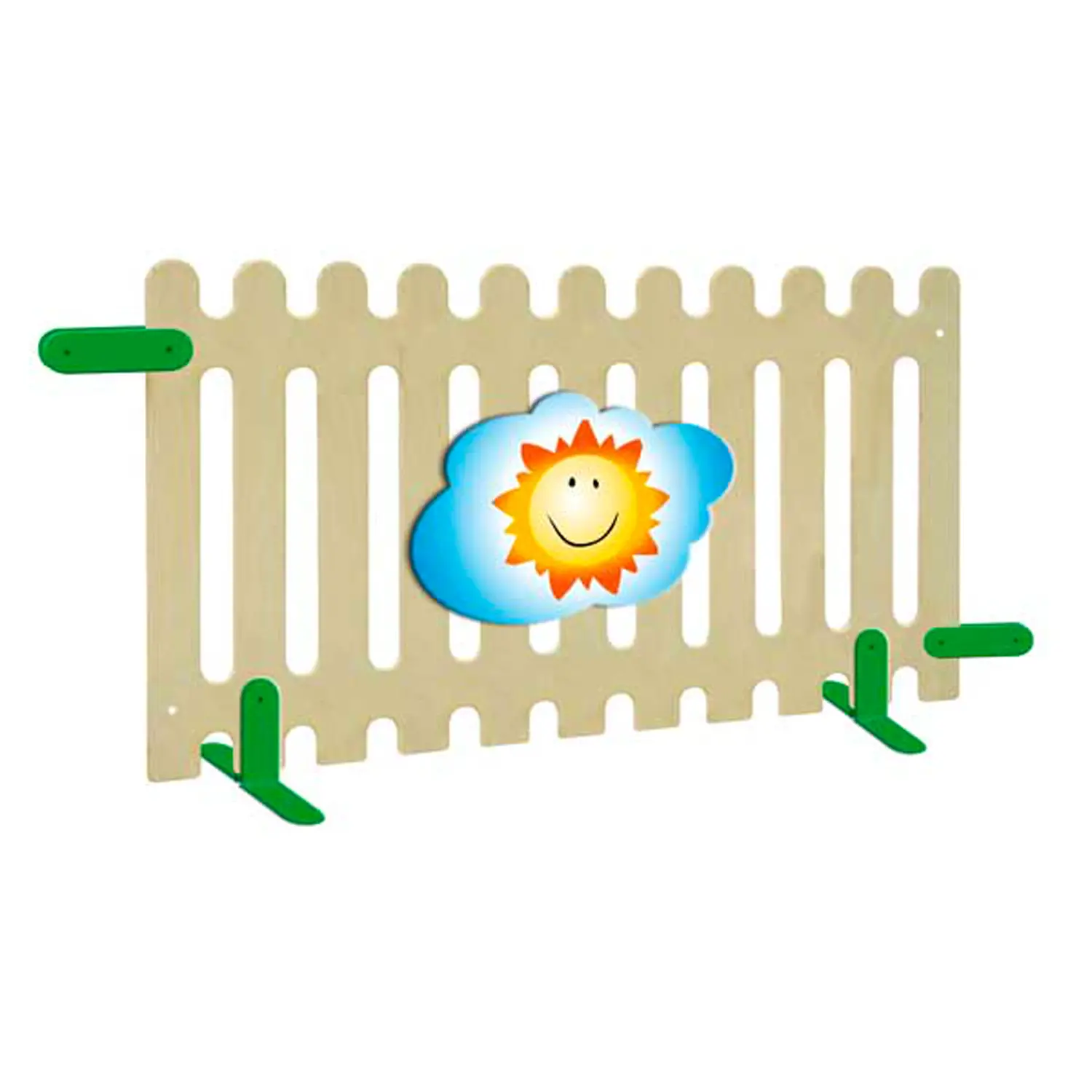 Divisorio per Asilo Nido e Scuola dell’Infanzia Staccionata con Decoro Sole – 150 cm - Divisori e staccionate