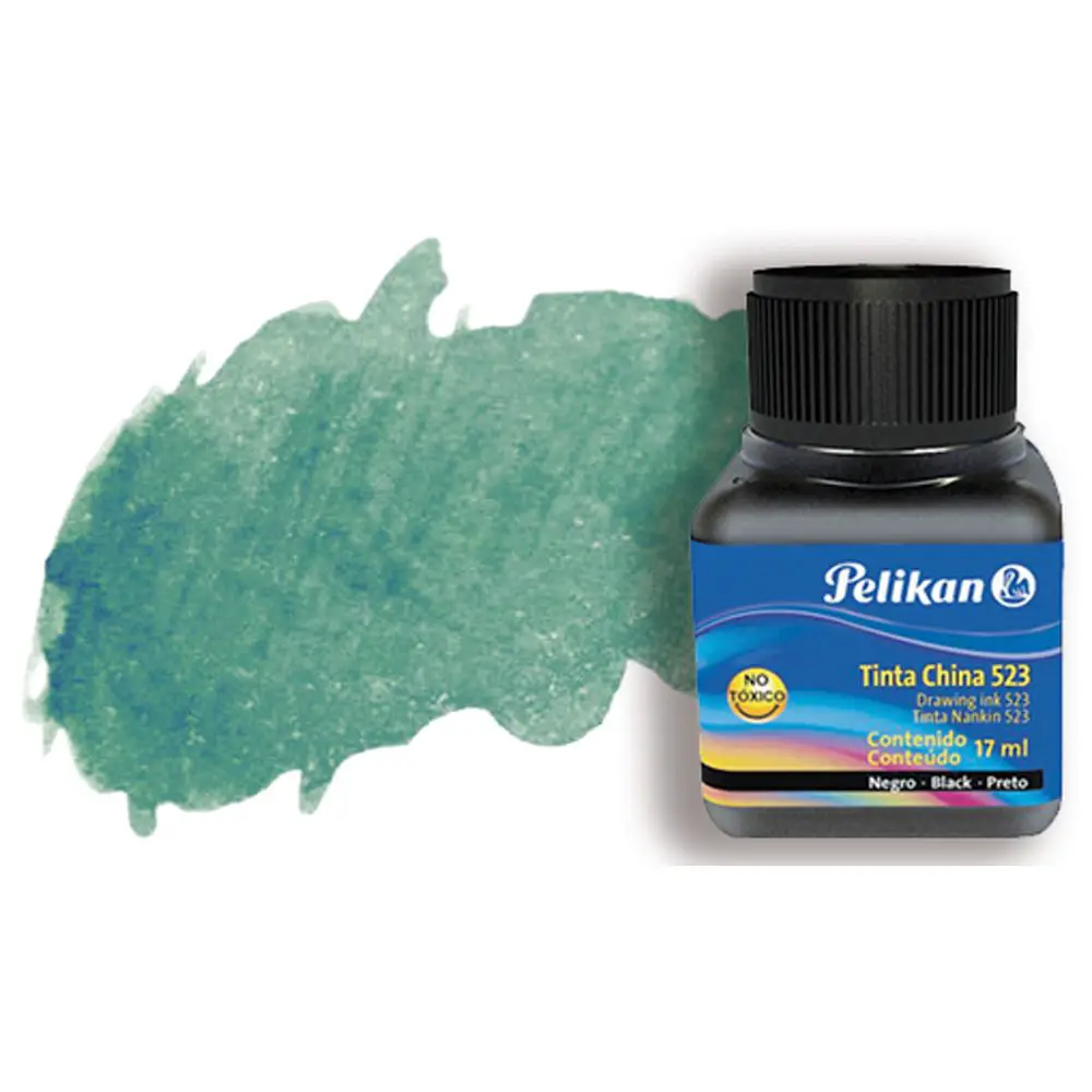 Inchiostro di China Pelikan – Verde Scuro 10 ml per Calligrafia e Disegno Artistico - Inchiostri e acquerelli