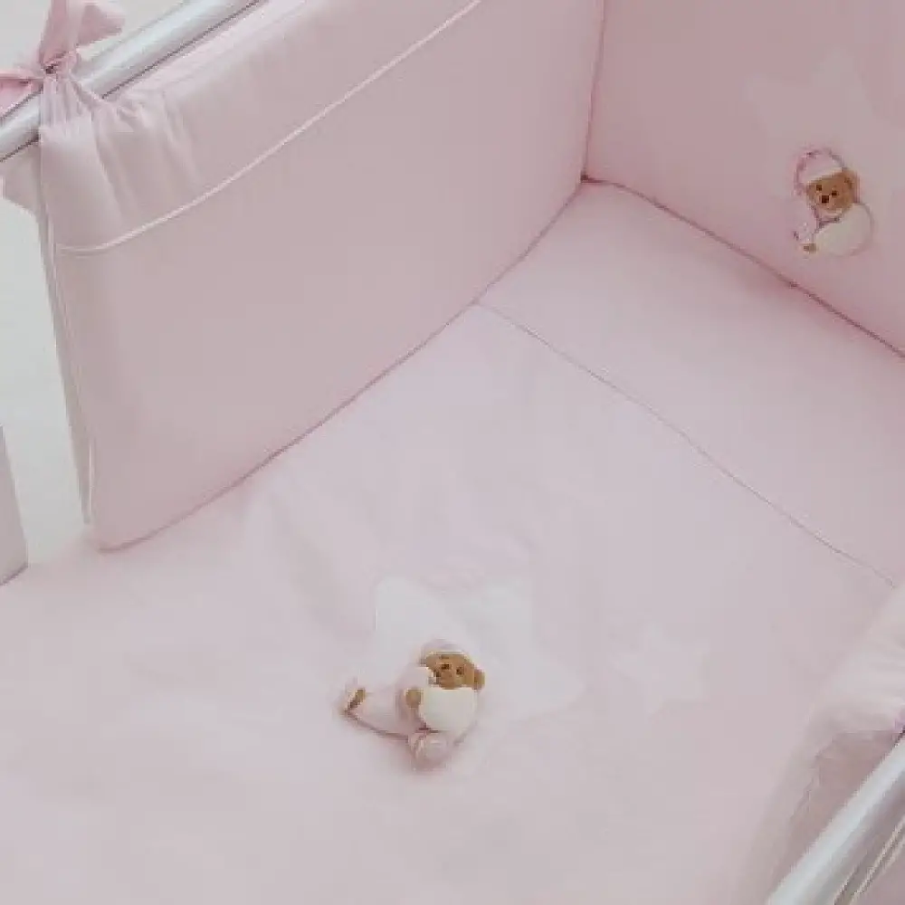PUCCIO PIUMONE LETTO 4PZ ROSA - lenzuolini