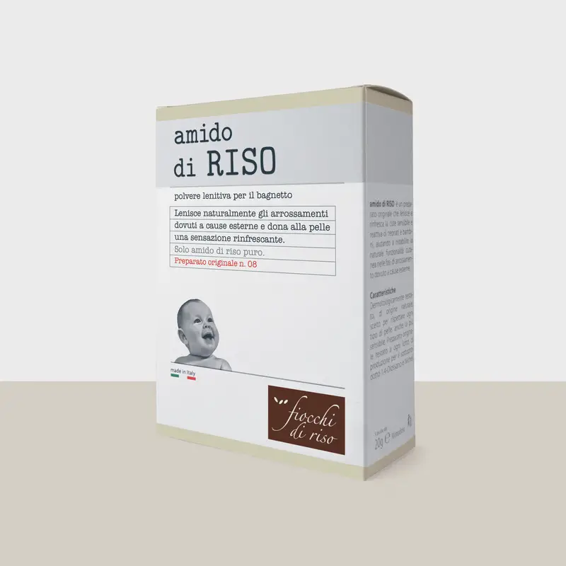 Fiocchi di Riso Amido di Riso Polvere 100 g – Lenitivo e Rinfrescante per Neonati e Bambini - cosmesi e igiene