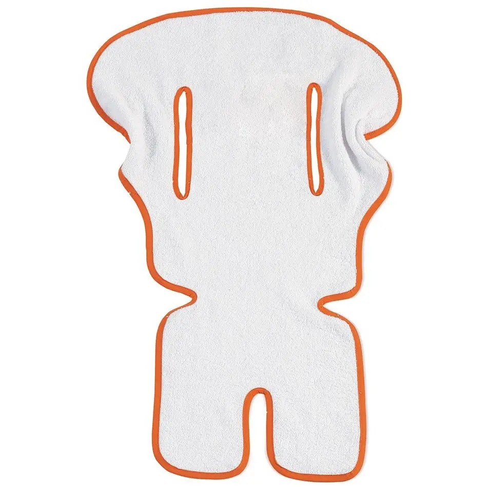 Copriseggiolone Universale in Spugna Bianco/Arancio – Fodera Comfort per Seggiolone - accessori