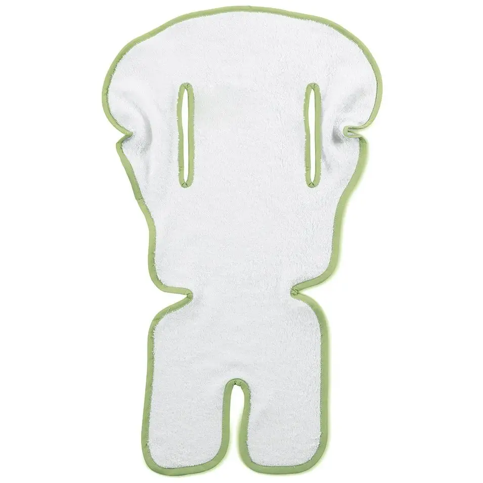 Copriseggiolone Universale in Spugna Bianco/Verde – Fodera Comfort per Seggiolone - accessori