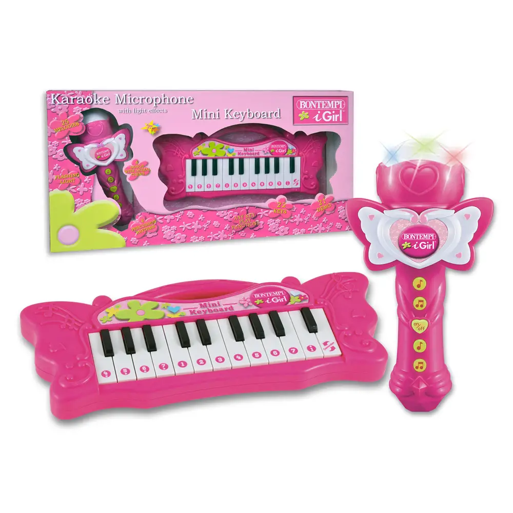 Tastiera 24 Tasti con Microfono Karaoke i Girl - musicali