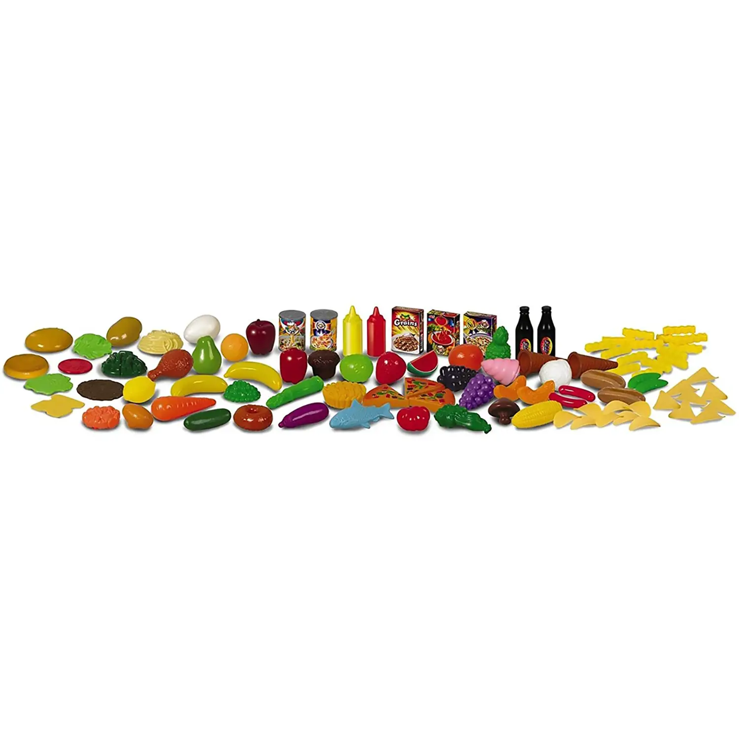 Giochi di Casa - Set Alimenti 96 Pezzi per Bambini - Alimenti, mercatini, stoviglie