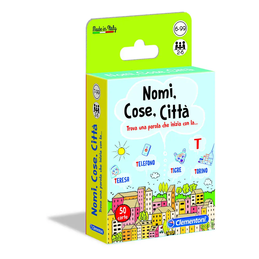 Carte Gioco Nomi, Cose, Città – Divertimento e Velocità Mentale per Tutta la Famiglia - Giochi di società