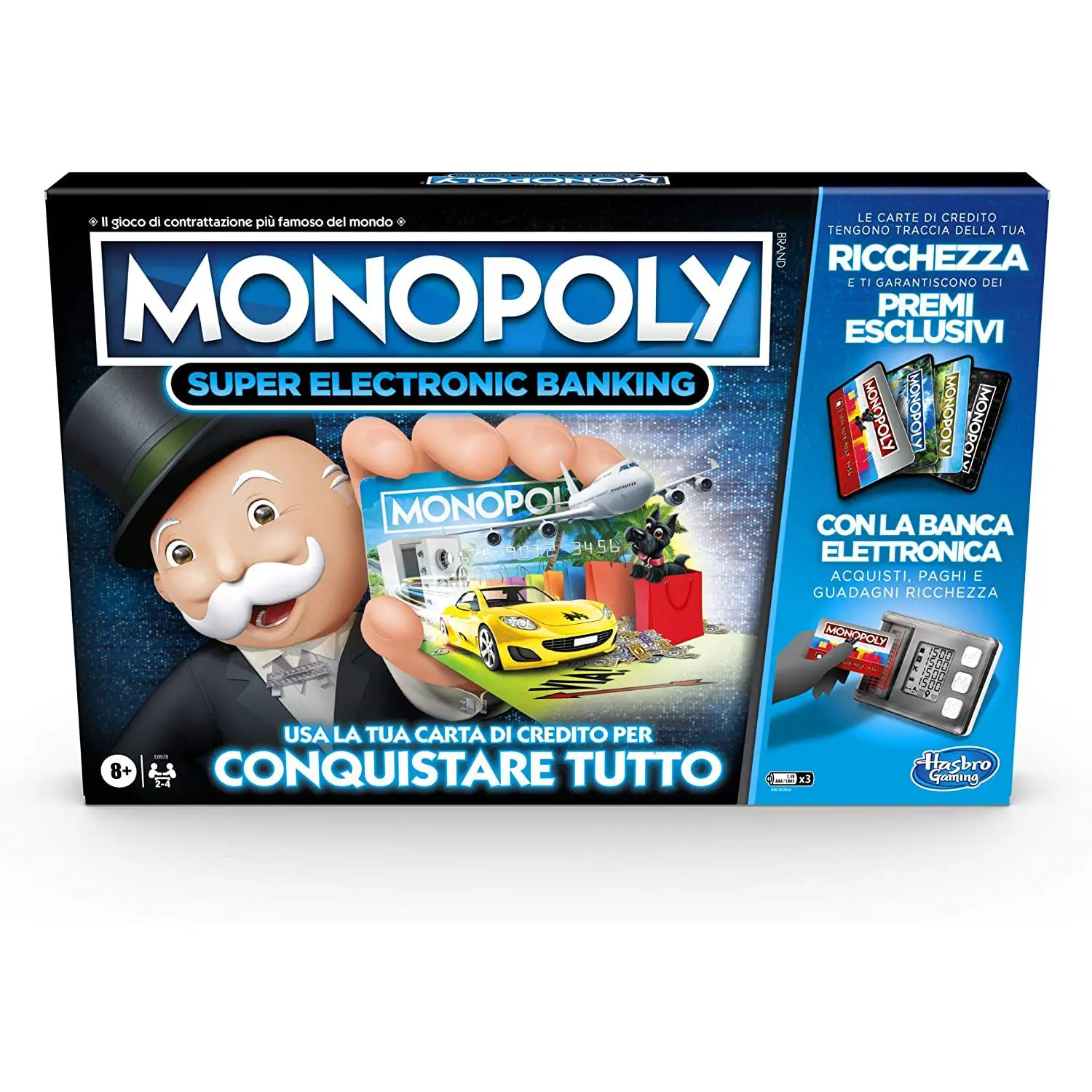 Hasbro Gaming Monopoly Super Electronic Banking – Edizione Moderna e Veloce - Giochi di società