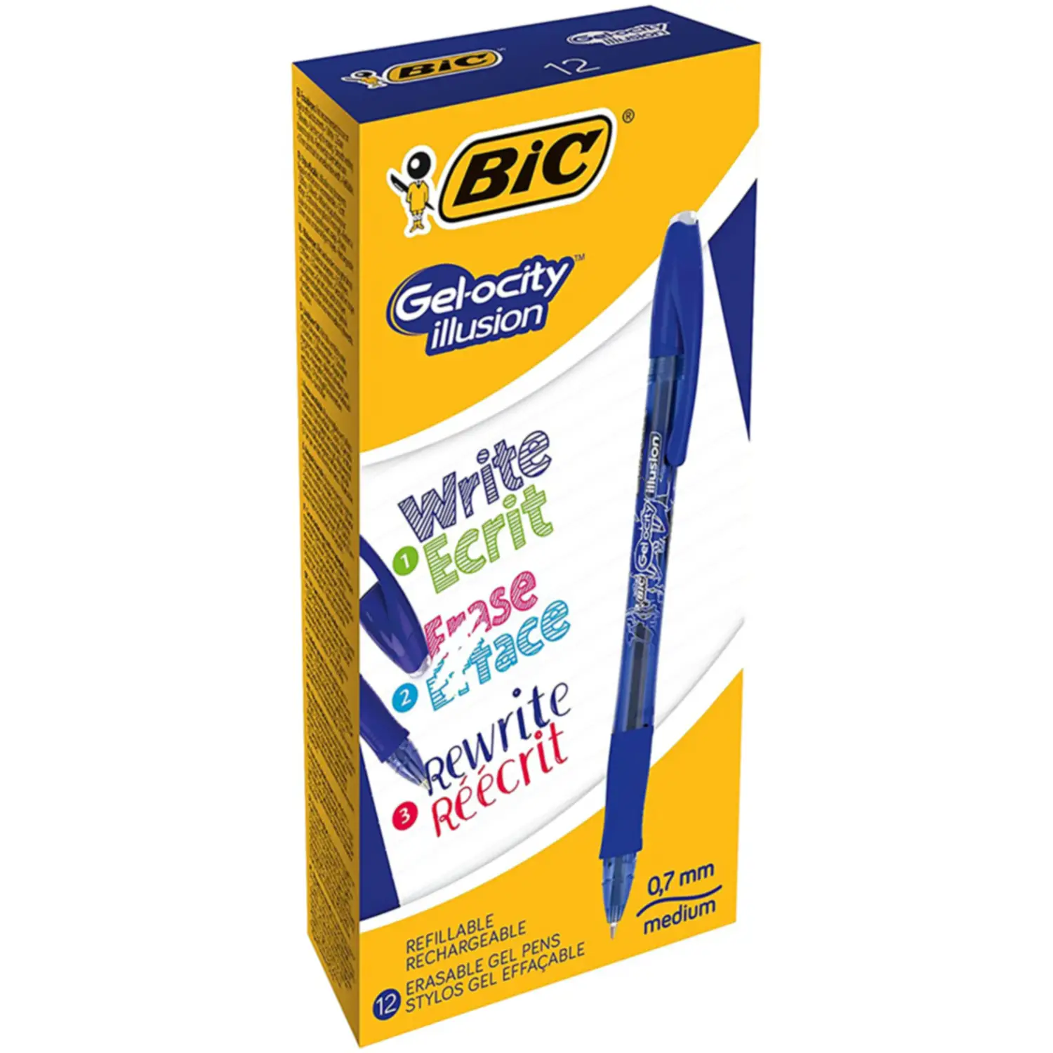 Penna BIC Gel-Ocity Illusion Blu - penne pennarelli ufficio