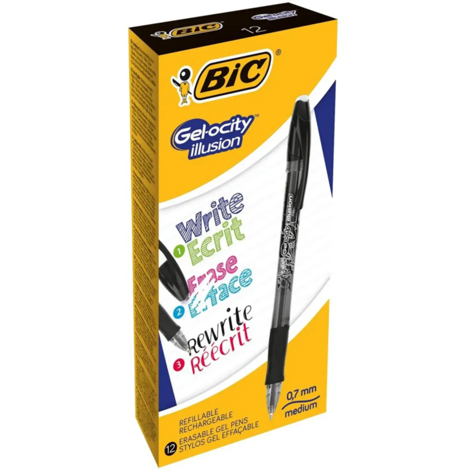 Penna BIC Gel-Ocity Illusion Nera - penne pennarelli ufficio
