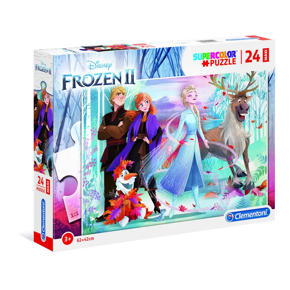 Puzzle 24 Pezzi Maxi Frozen 2 Clementoni – 62 x 42 cm - Puzzle in cartone