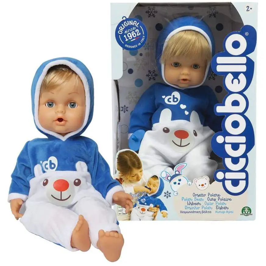 Cicciobello Orsetto Polare 42 cm – Bambolotto Interattivo con Tutina Invernale - Bambole e accessori