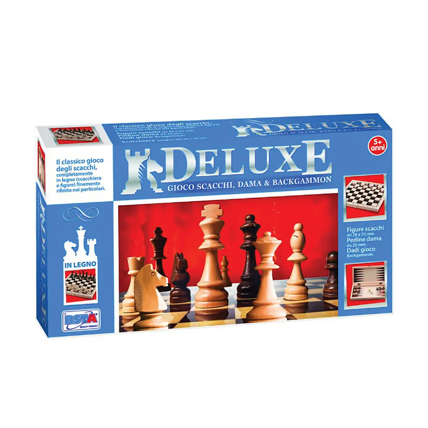 Deluxe Scacchi Dama Backgammon Pieghevole - giochi di società