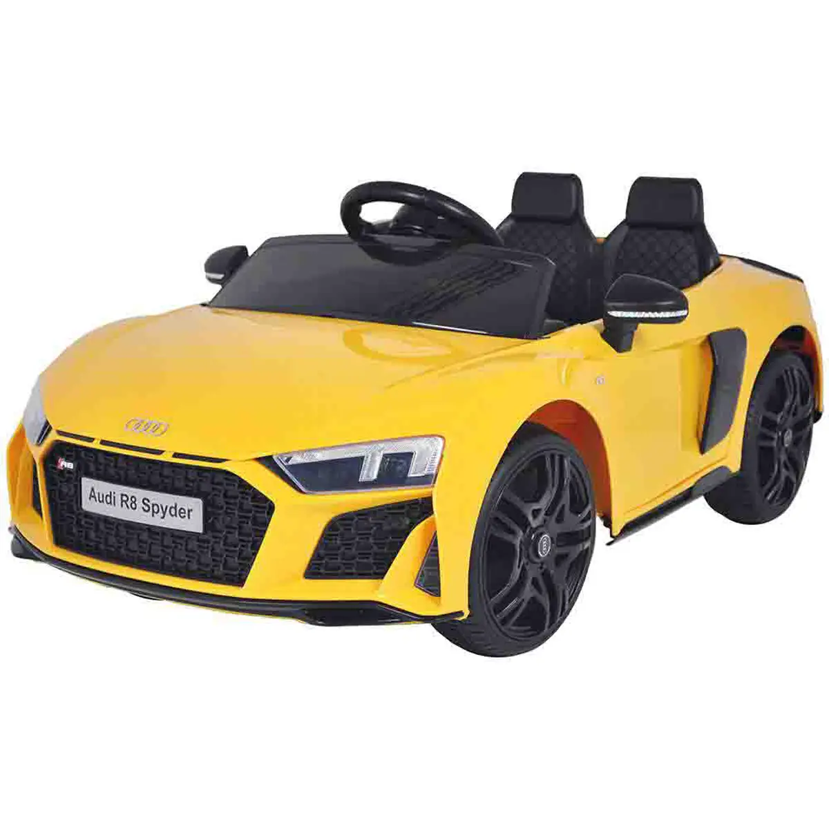 Auto Elettrica Per Bambini Audi R8 Spyder Giallo Vegas Con Radiocomando 2,4 Ghz - auto