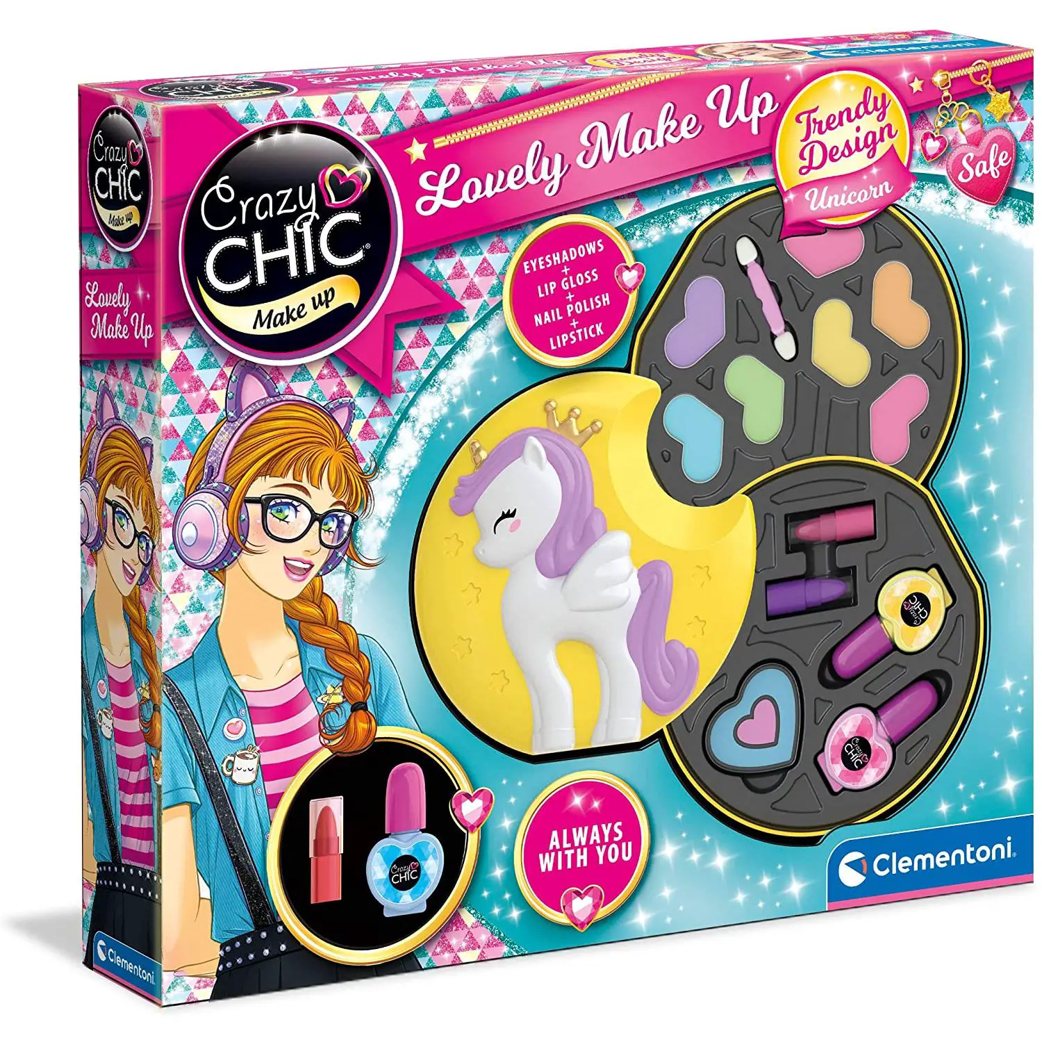 Crazy Chic Lovely Make Up Unicorno – Cofanetto Trousse Trucco per Bambine - bellezza e accessori