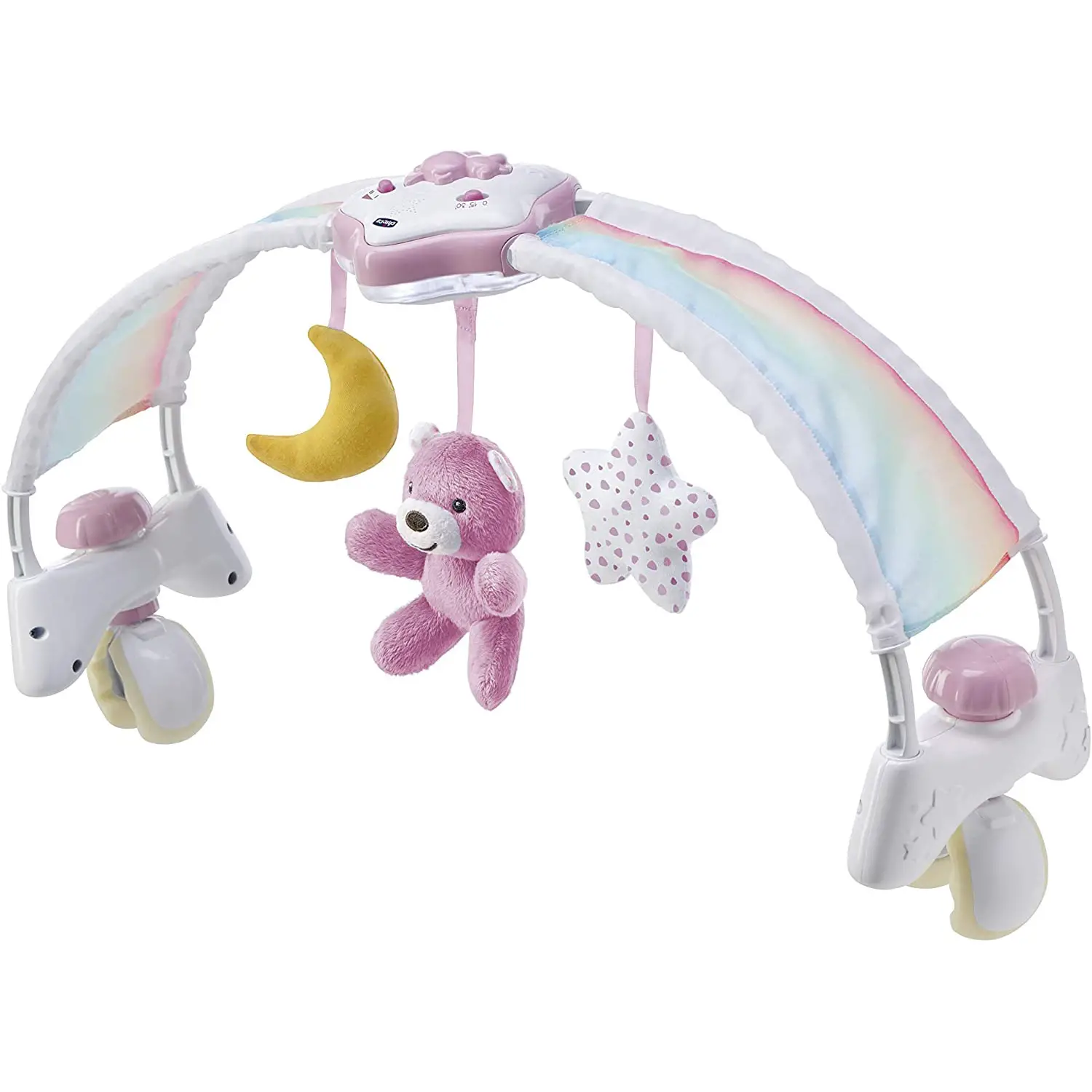 Chicco First Dream Rainbow Bed Arch Pink – Pannello Evolutivo 2in1 per Lettini e Culle - giochi da viaggio