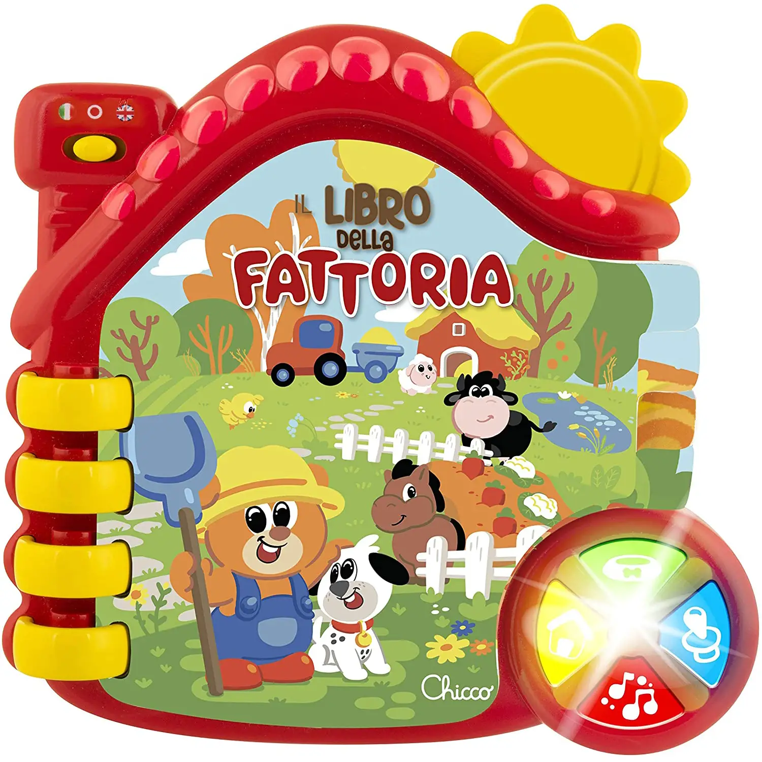 Chicco ABC Farm Book Ita/En – Libro Interattivo Bilingue per Bambini 6-36 Mesi - Primi giochi
