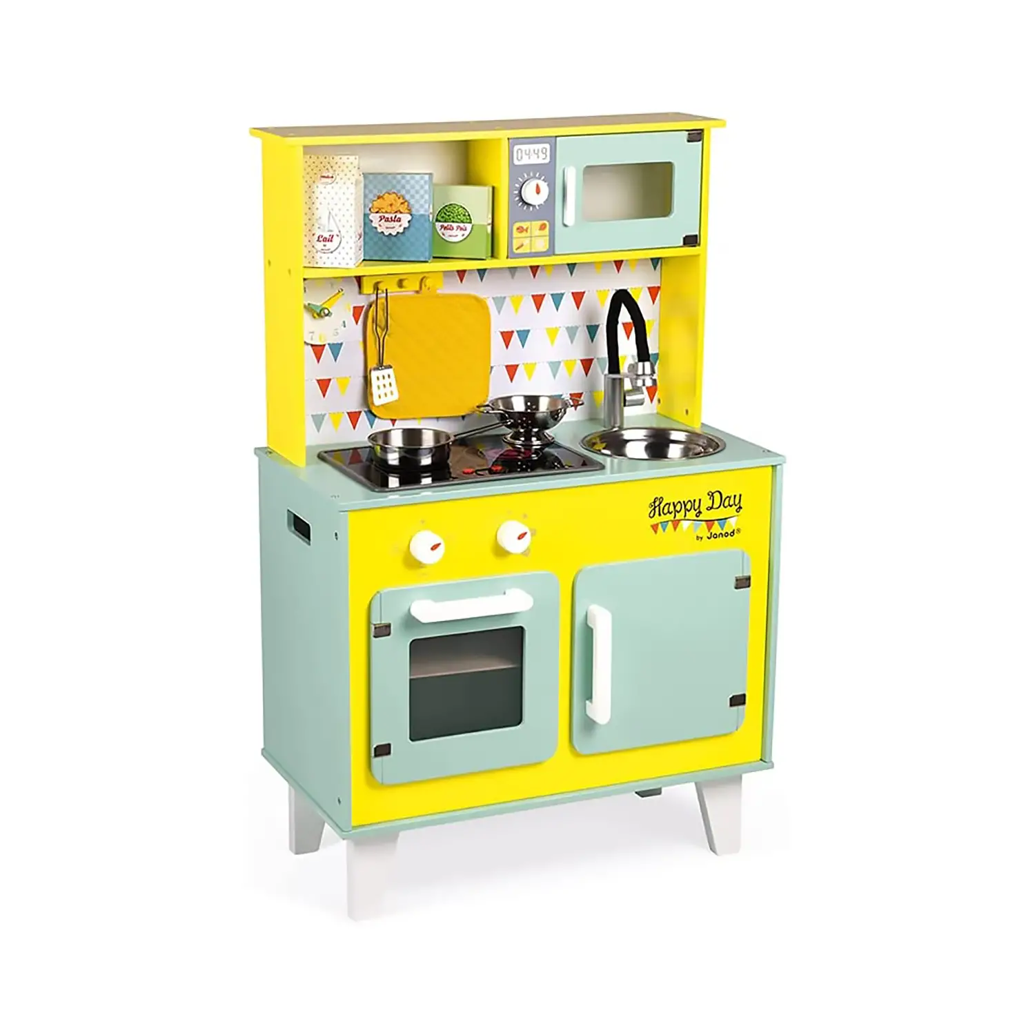 Grande Cucina Happy Day in Legno – Cucina Giocattolo con Accessori e Luci LED - Primi giochi