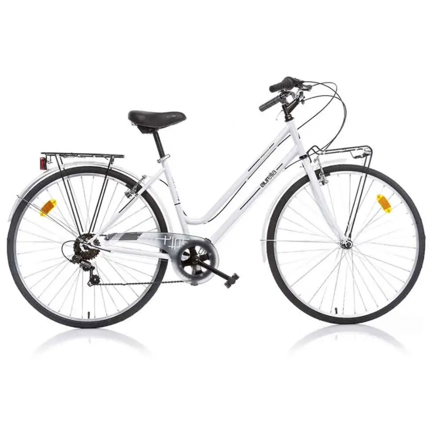 Bici per Adulti Bicicletta 28 Pollici Donna Trekking Bianco - biciclette adulti