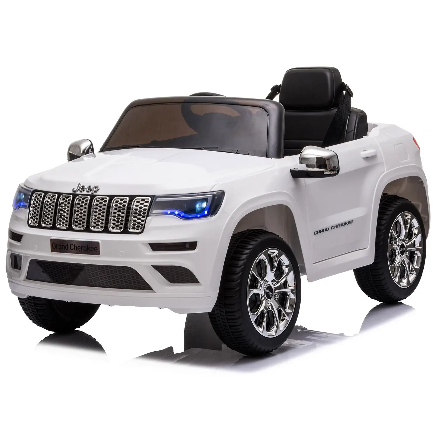 Auto Elettrica Per Bambini Jeep Grand Cherokee Colore Bianco Con Radiocomando - auto