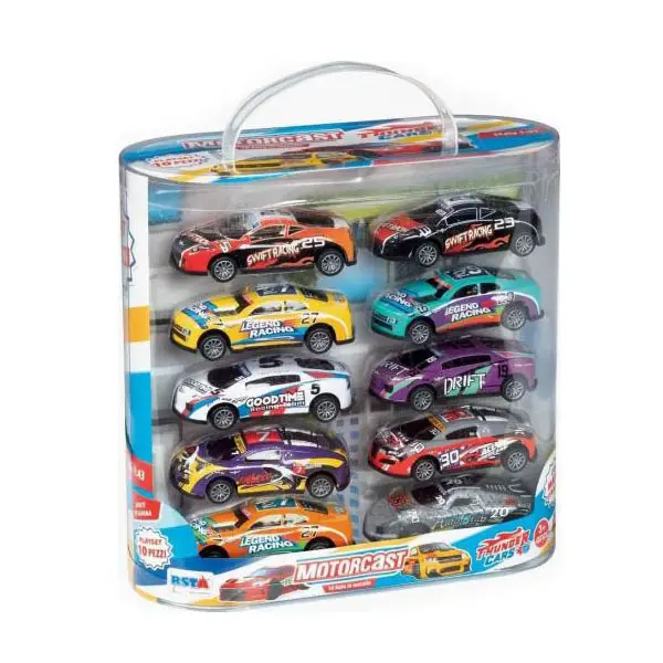 Valigetta 10 Auto Metallo Retrocarica - play set