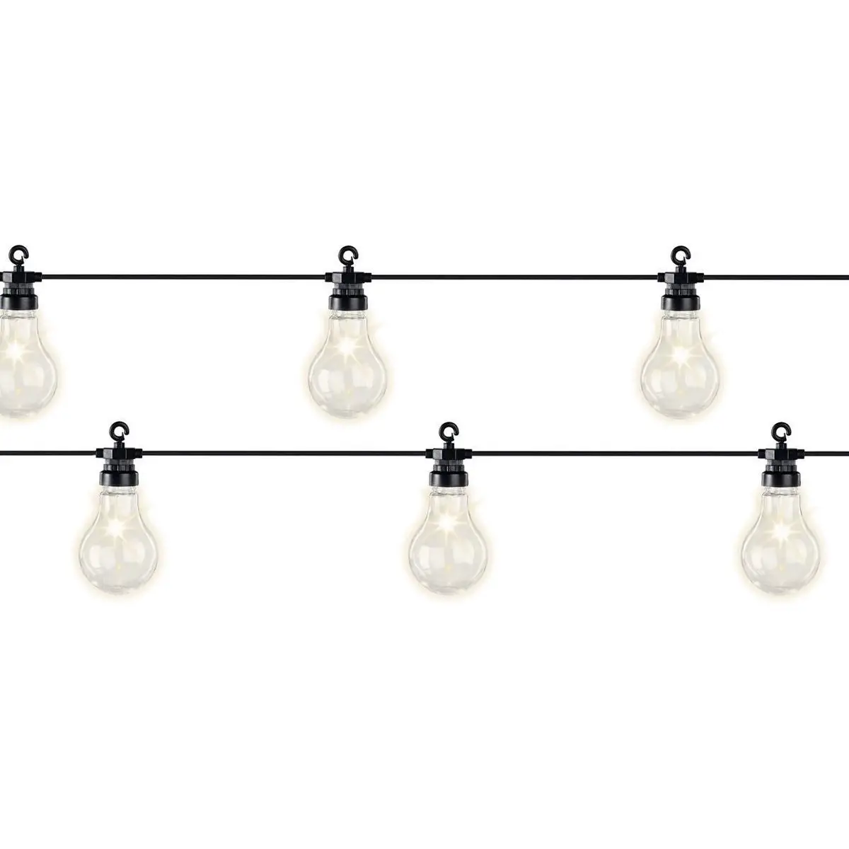 Estensione Catena Luminosa 20 Luci Led 9,5 Metri Esterni Bianco Caldo - luci