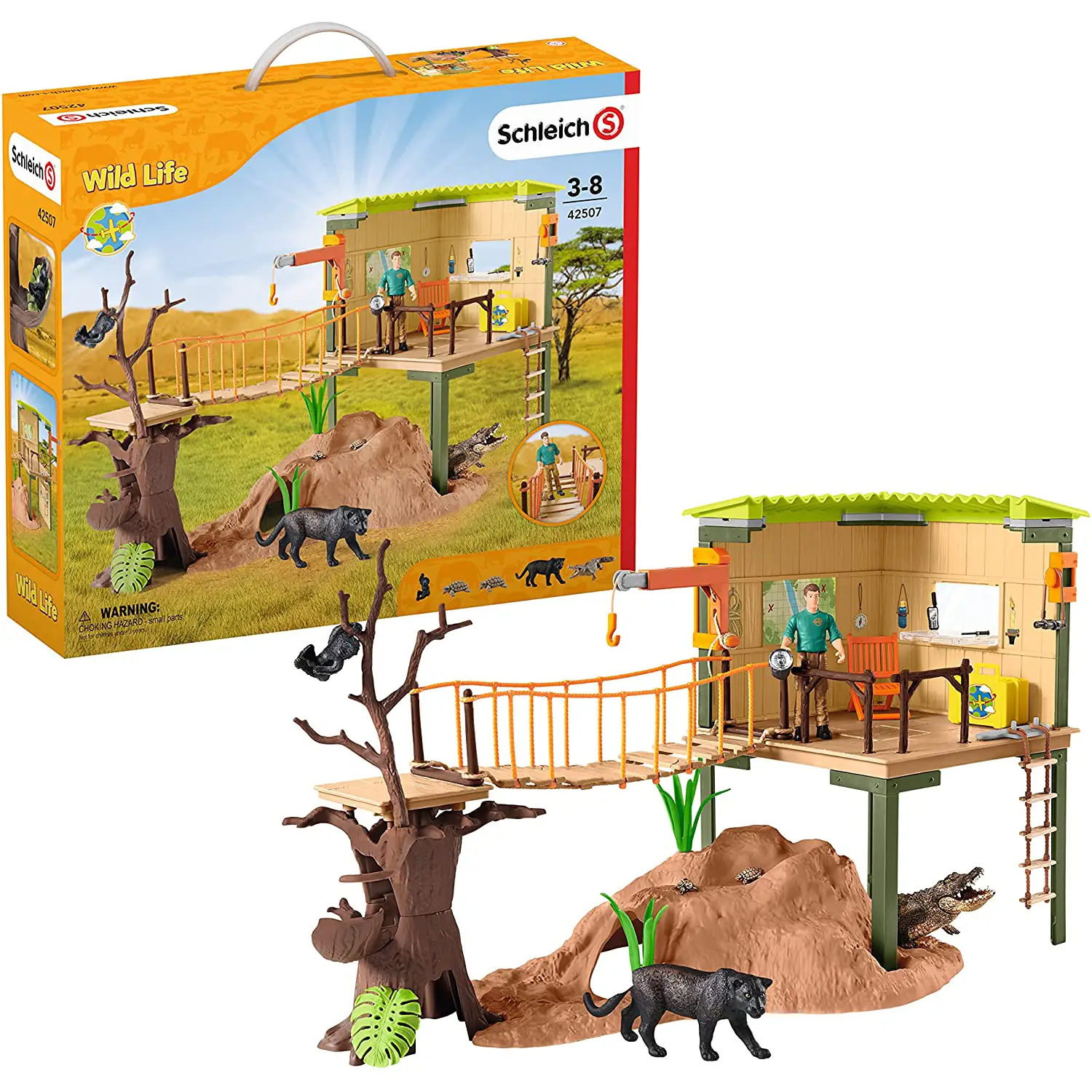 Schleich Stazione Avventura con Ranger - Animali