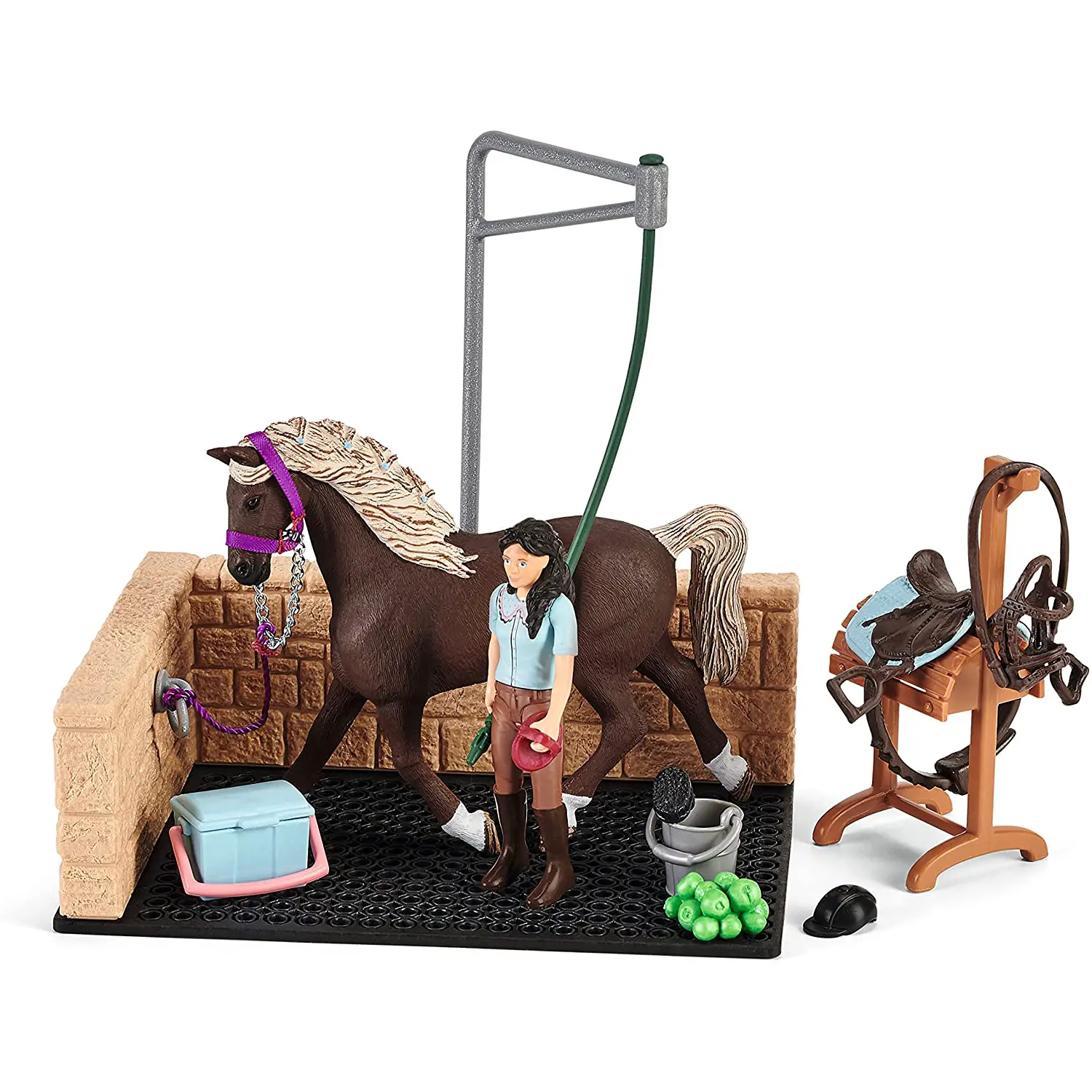 Schleich Zona Lavaggio con Emily e il Suo Cavallo Luna - Animali