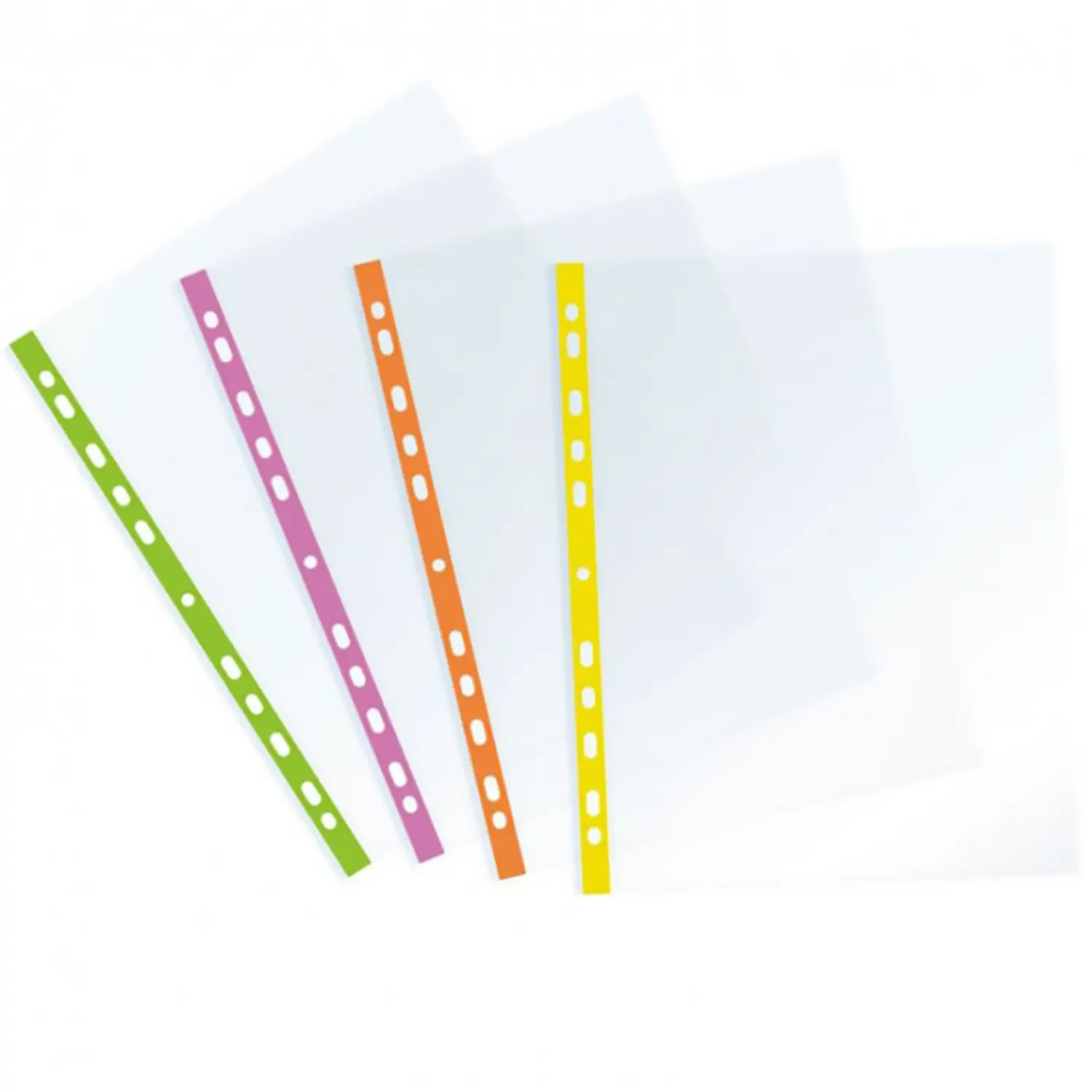 Busta Trasparente Fluo con Foratura Universale 22x30 cm – 150 Micron Lucida (Conf. 10 Pezzi) - Archiviazione