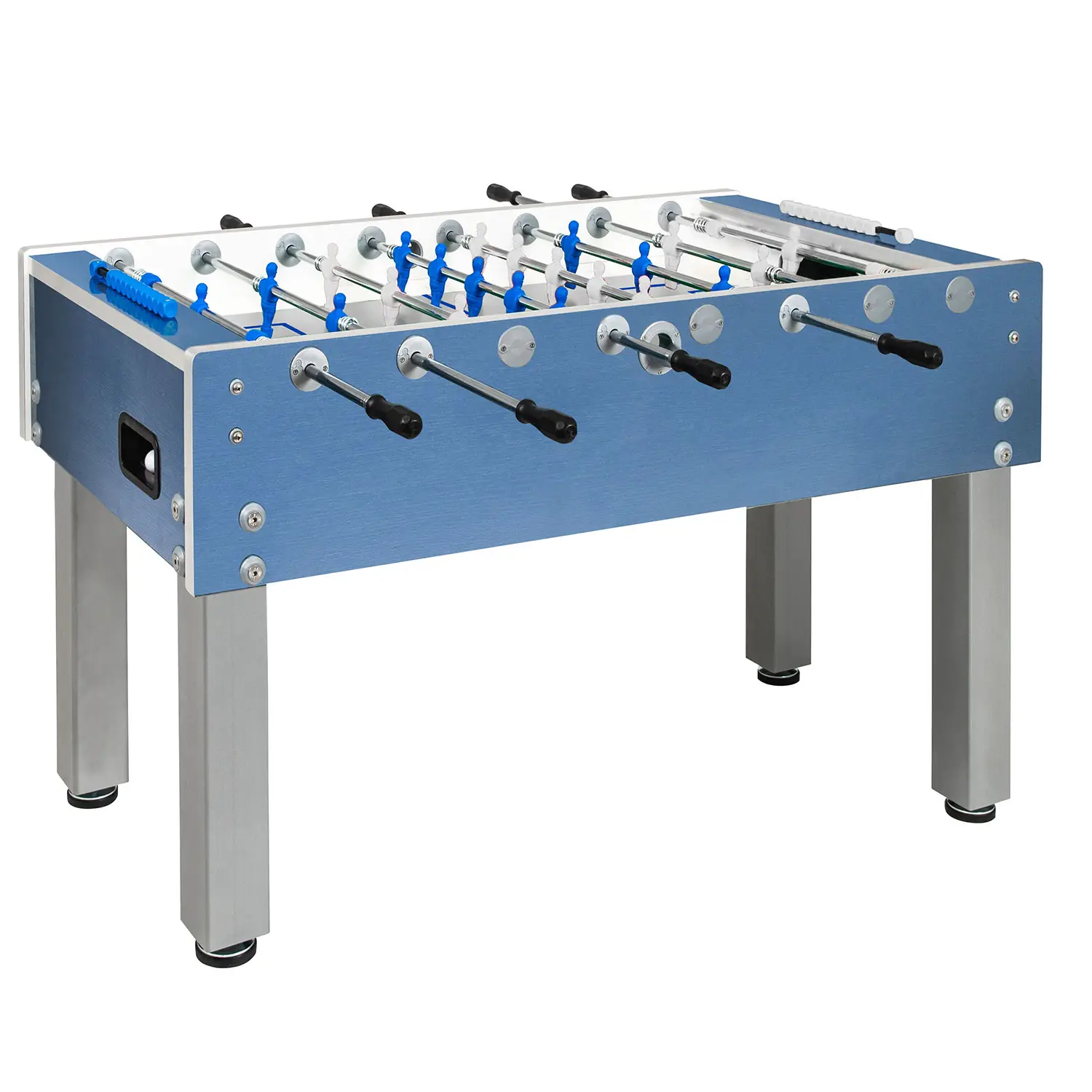 Garlando Calciobalilla G-500 Weatherproof Blu con Aste Rientranti – Calcio Balilla da Esterno - tavoli gioco