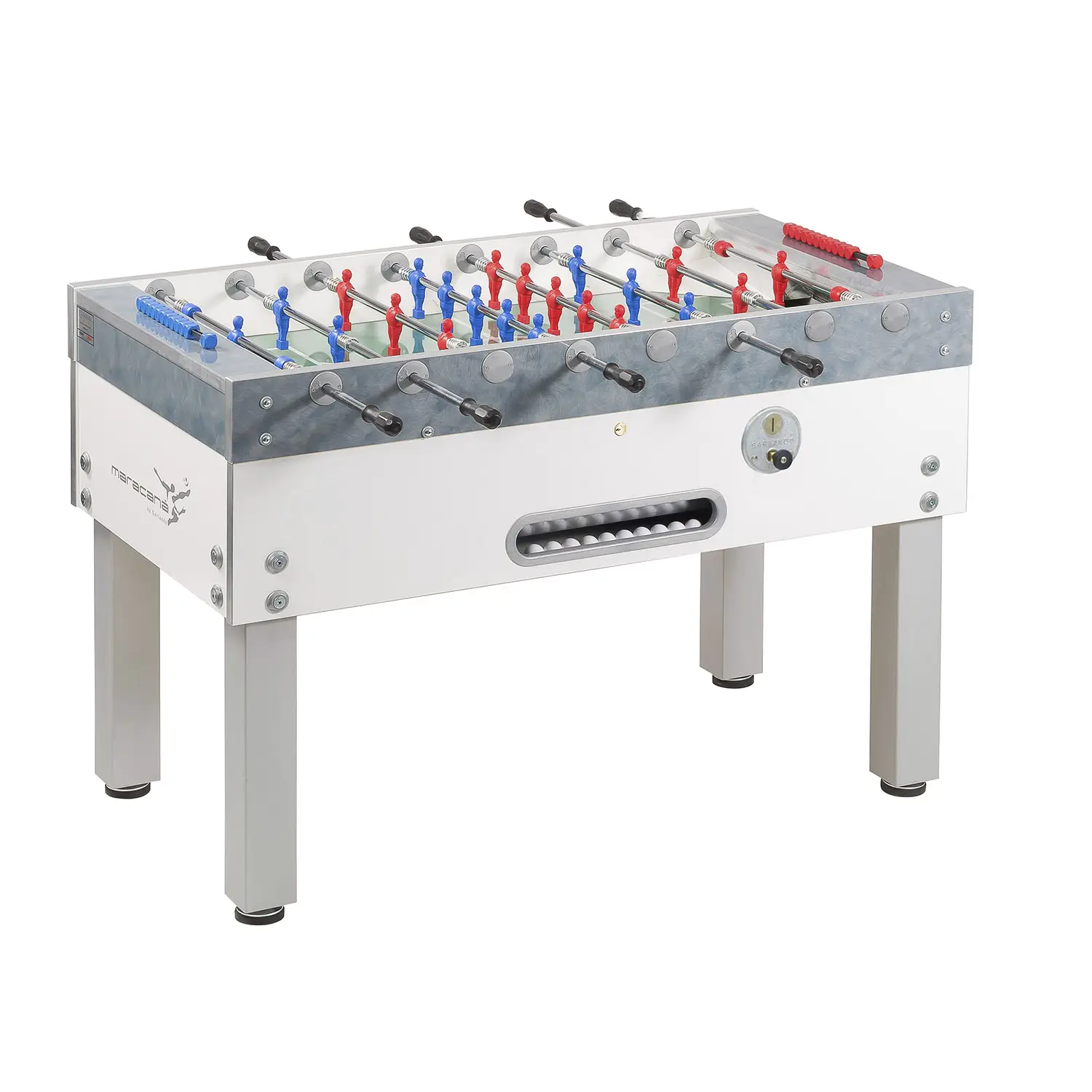 Biliardino Calcio Balilla Maracanà White con Gettoniera - tavoli gioco