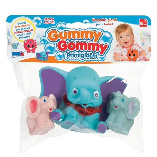 Gummy Gommy 3 Elefantini - Prime costruzioni soffici