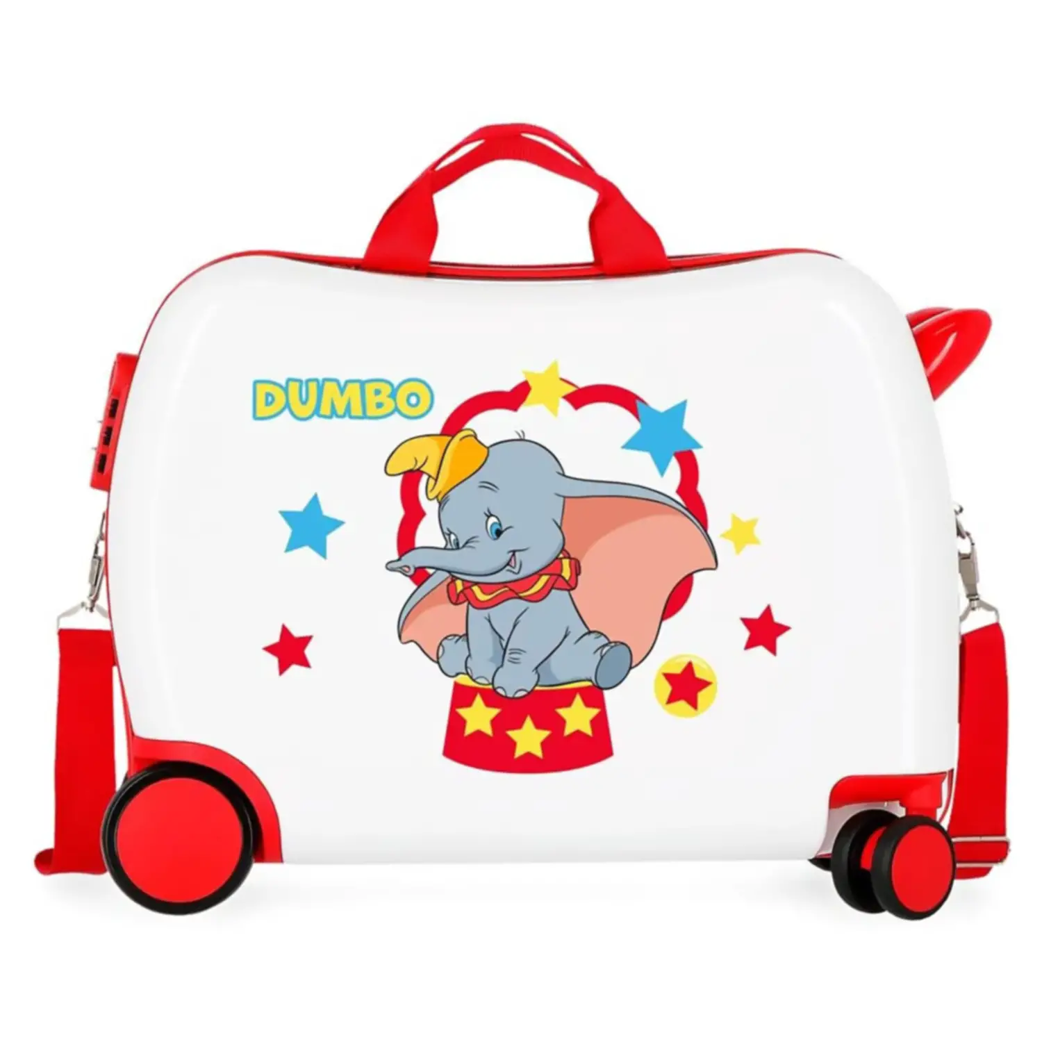 Dumbo Circus Trolley da Viaggio Cavalcabile Abs 4 Ruote -