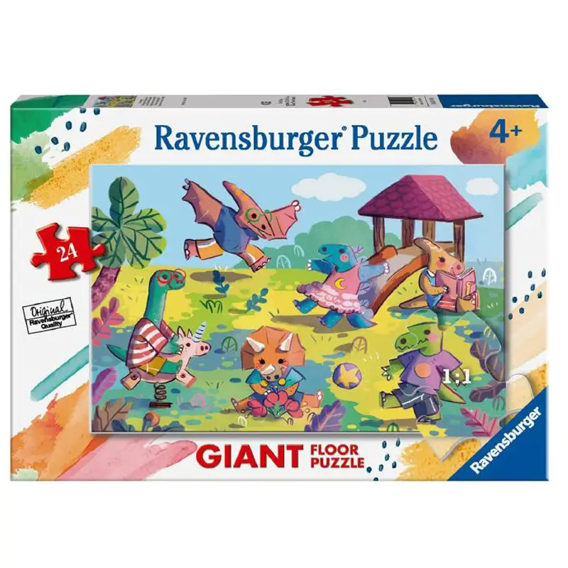 Puzzle 24 Pezzi Giant Dinosauri al Parco Giochi - Puzzle in cartone