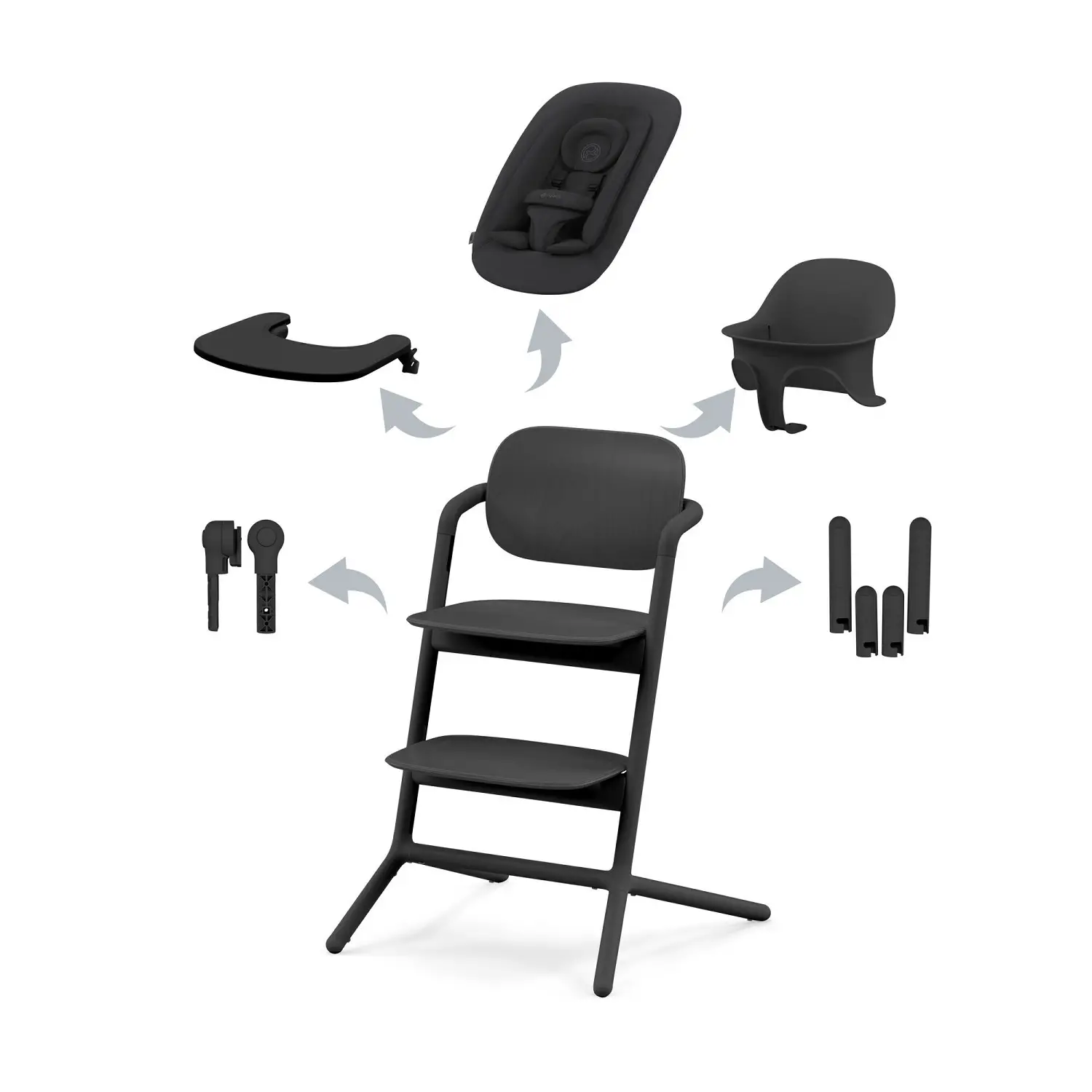 Seggiolone Lemo Set 4in1 Stunning Black Cybex - seggioloni