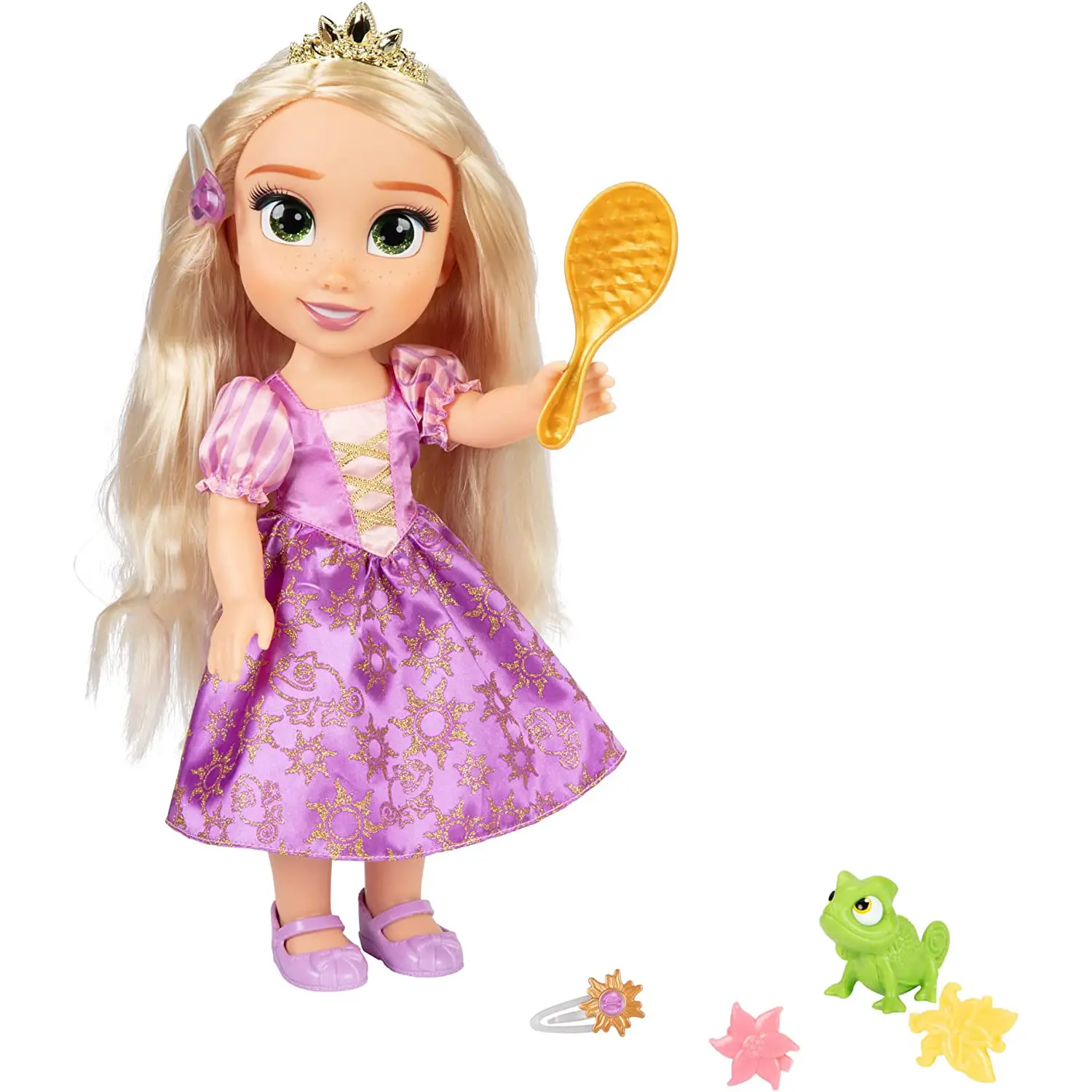 Disney Princess Rapunzel Cantante, Canta in italiano! Con abito, scarpette, accessori. - collezionabili bambina