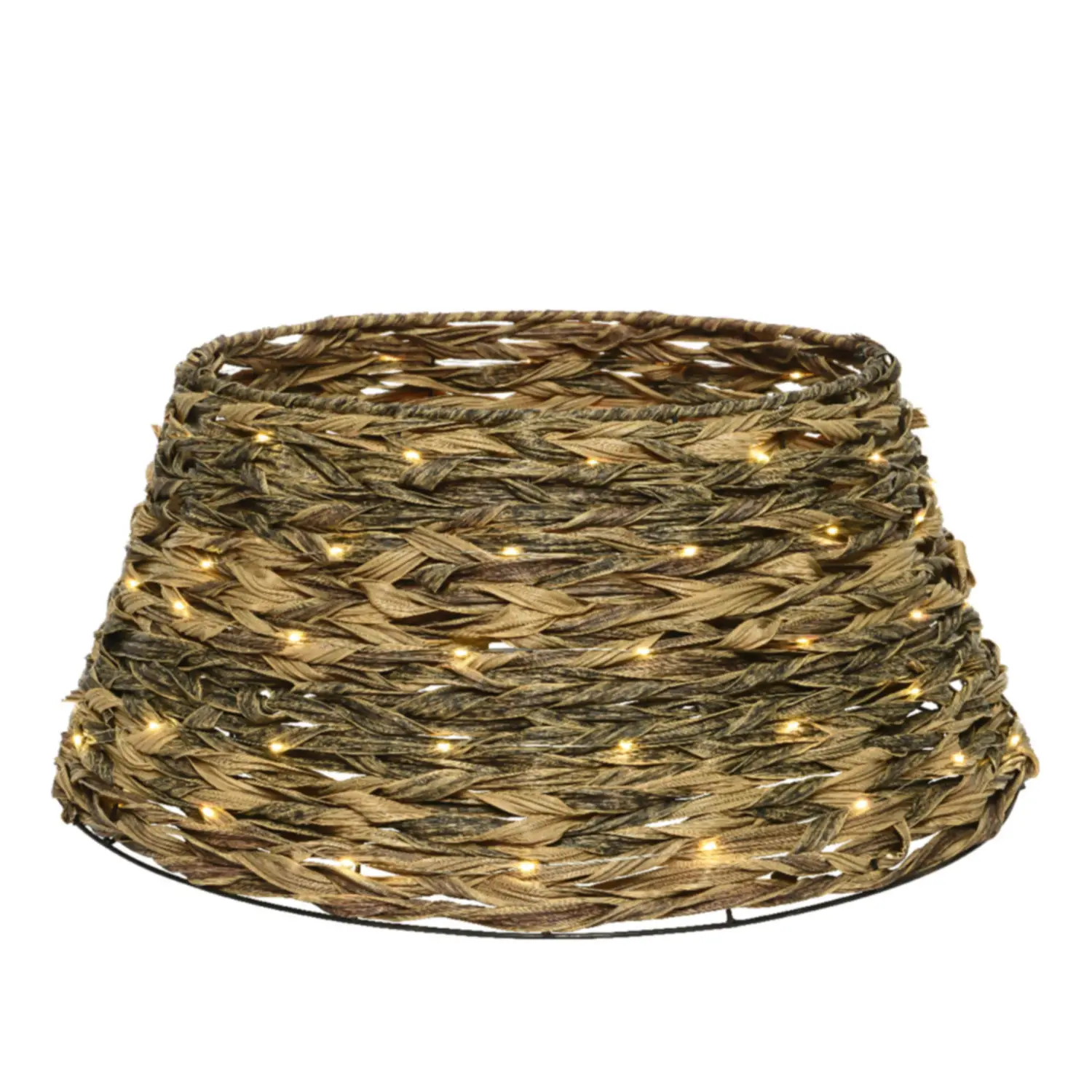 Copri Base per Albero di Natale in Vimini con Micro Led Diametro 70cm. - basi albero