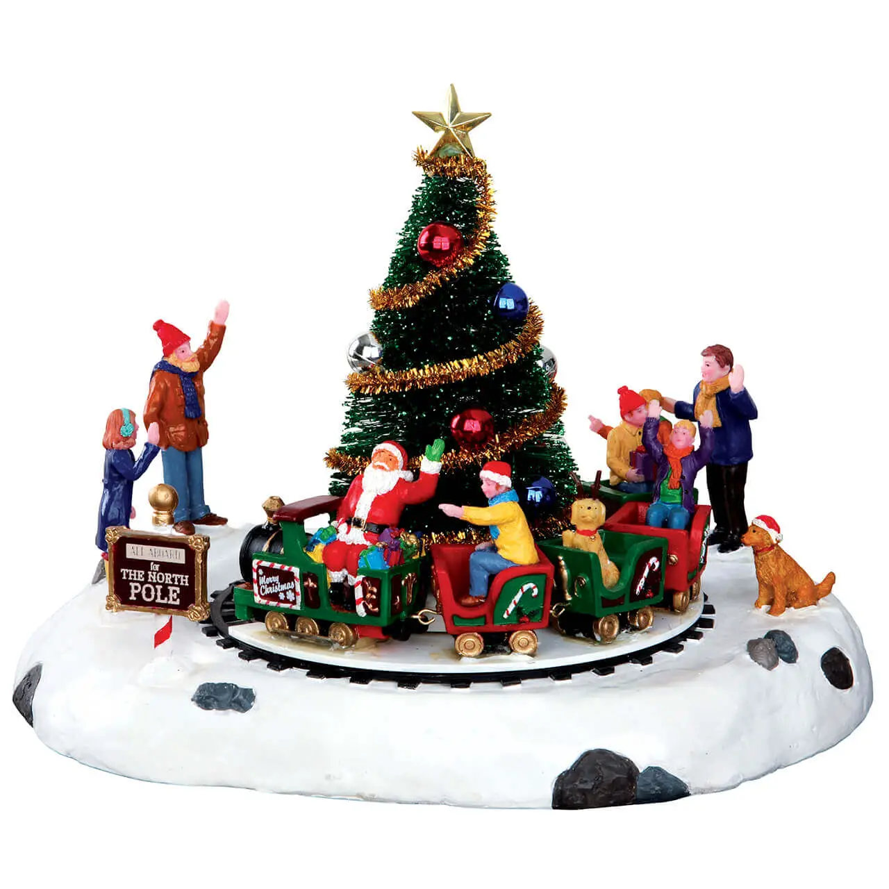 Lemax Santa’s Kiddie Train 34631 – Trenino Natalizio Animato con Babbo Natale - scene e villaggi