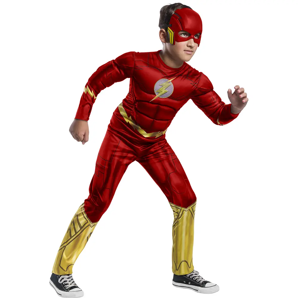 Costume Flash Black Line Deluxe per Bambini - Taglia L - 8/10 Anni - abiti bambino e bambina