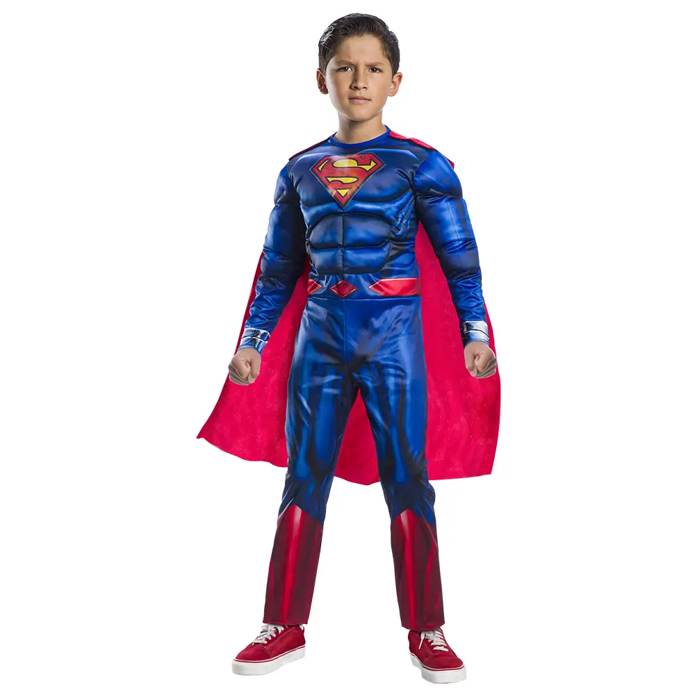 Costume Superman Black Line Deluxe per Bambini - Taglia M 5/7 anni - abiti bambino e bambina