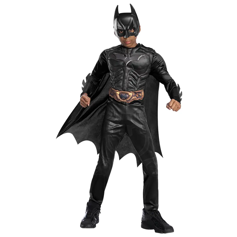 Costume Batman Black Line Deluxe per Bambini - Taglia S - 3/4 anni - abiti bambino e bambina