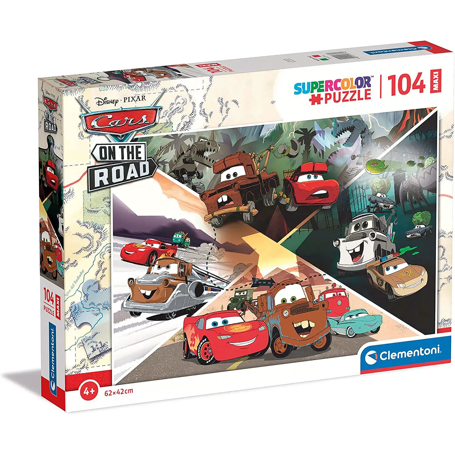 Puzzle 104 Pezzi Maxi Cars On The Road - Puzzle in cartone