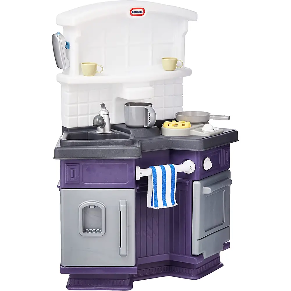 Side By Side Kitchen, Cucina per Bambini - Giocattolo interattivo con suoni e pentole - Cucine e gioco simbolico