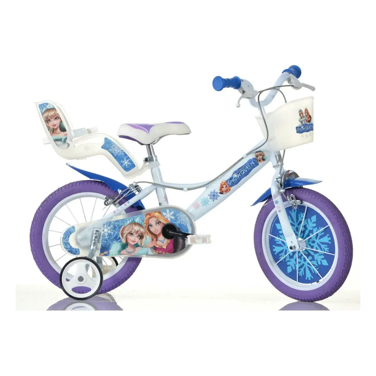 Bici per Bambini 4-7 Anni – Bicicletta 16 Pollici Snow Queen con Rotelline Stabilizzatrici - biciclette bambini