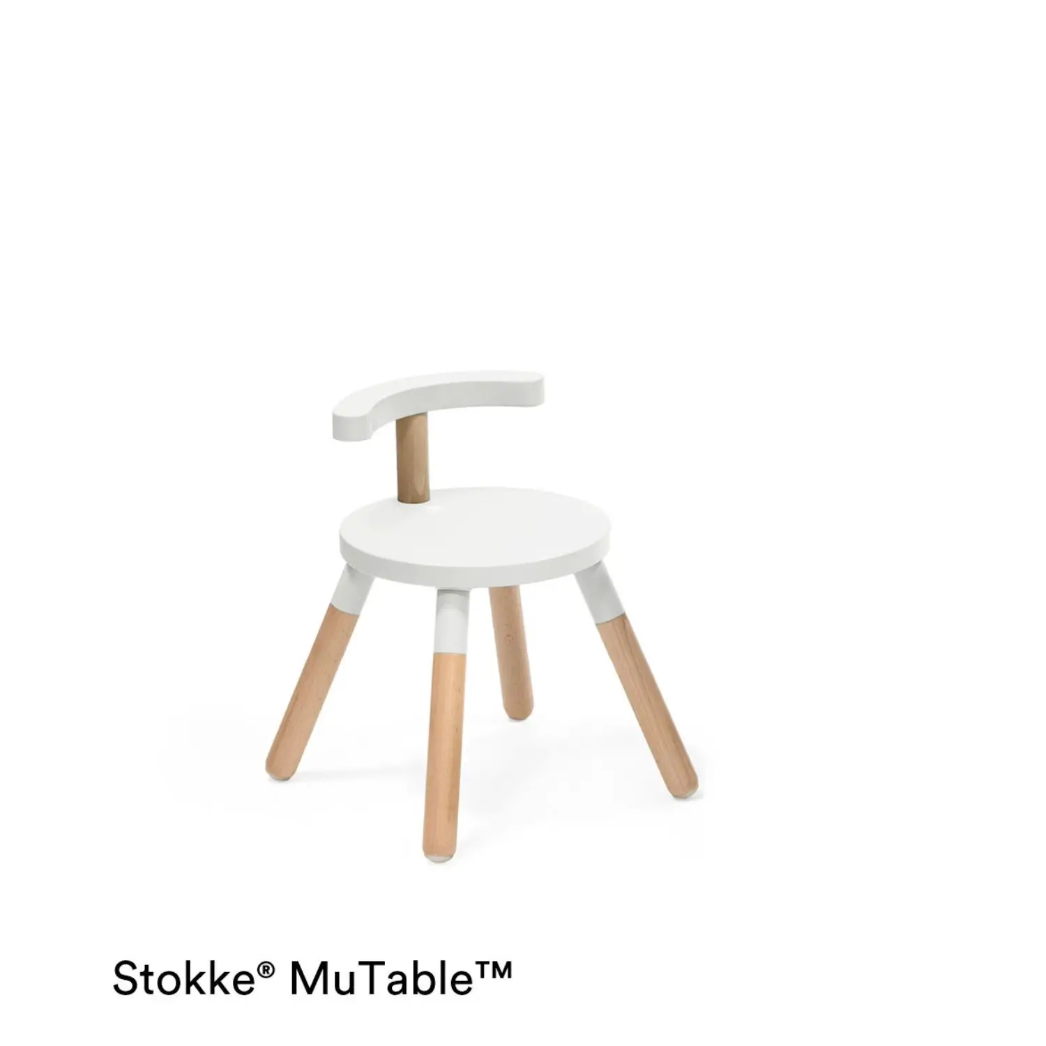 Sedia Bambini in Legno Stokke MuTable V2 Bianca – Sedia Evolutiva Regolabile - Primi giochi