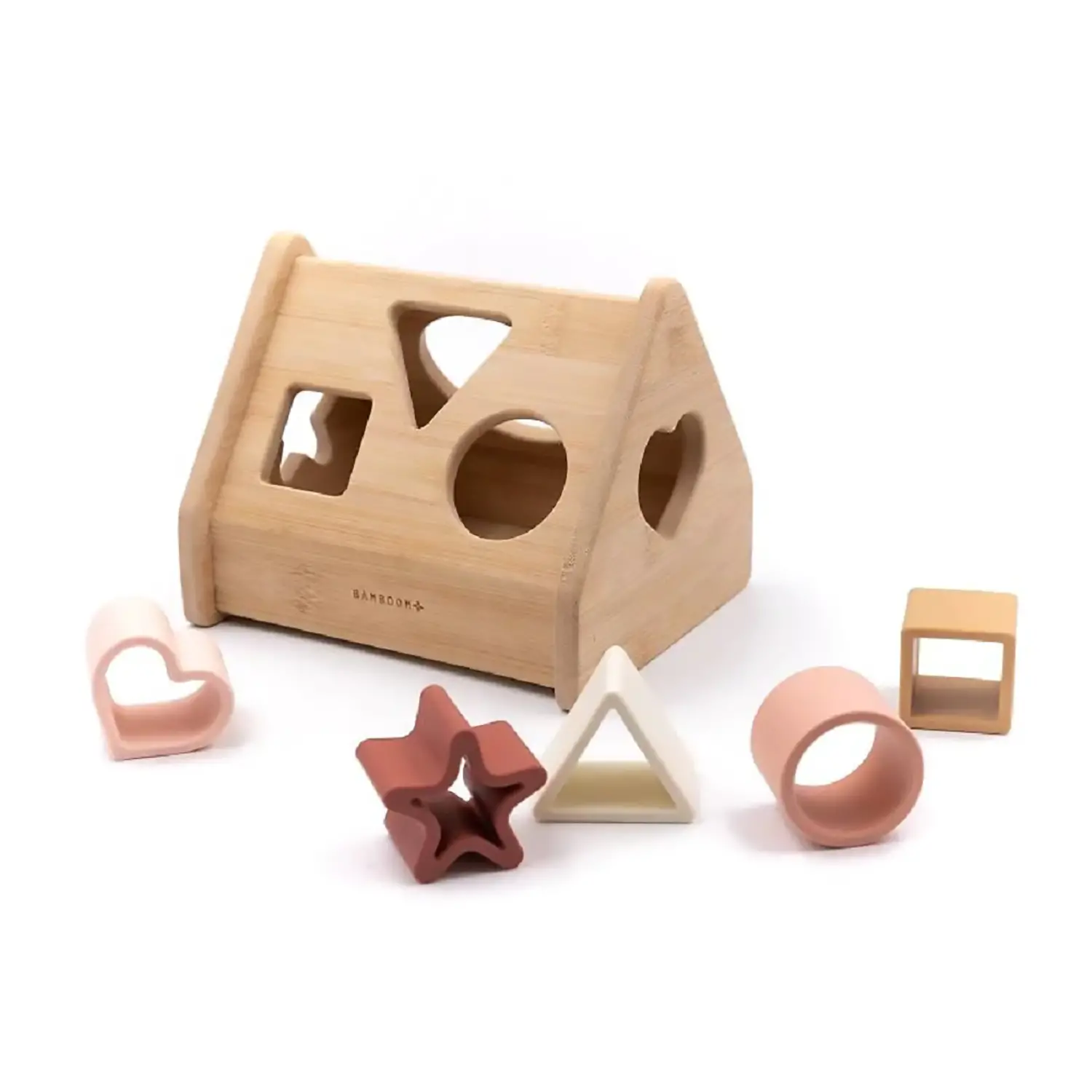 Bamboom Casetta Puzzle in Legno Rosa – Gioco Educativo e Sostenibile per Bambini - giochi da viaggio