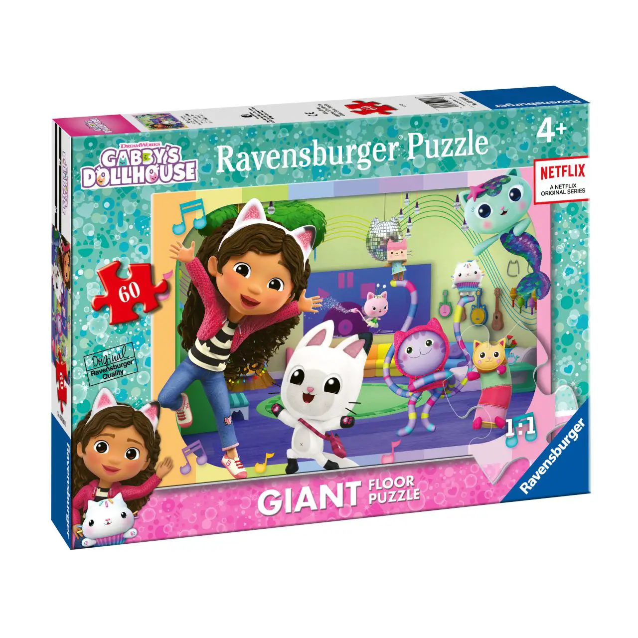 PUZZLE 60 PZ GIANT DA PAVIMENTO GABBY'S DOLLHOUSE - Puzzle in cartone