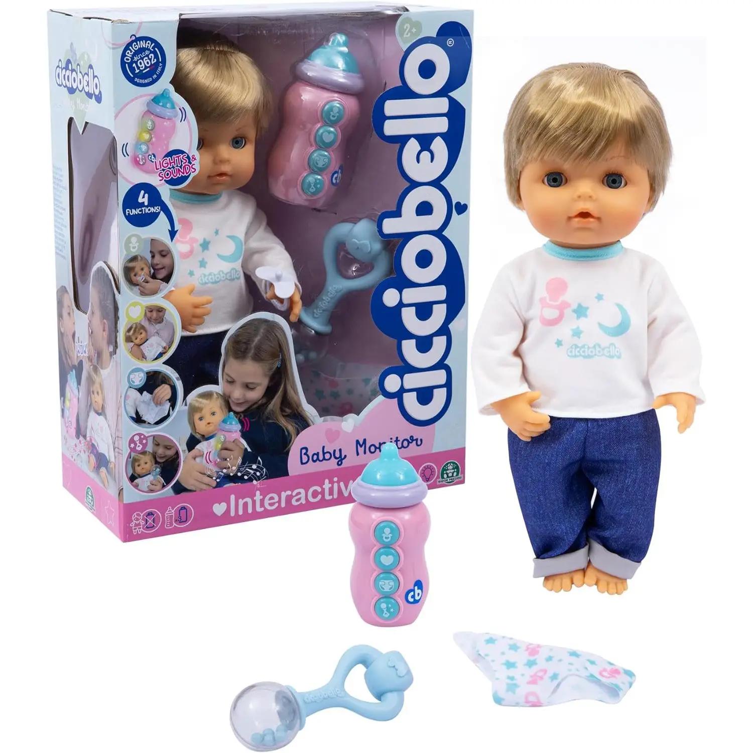 Cicciobello Baby Monitor 30 cm | Bambola Interattiva con Accessori - Bambole e accessori