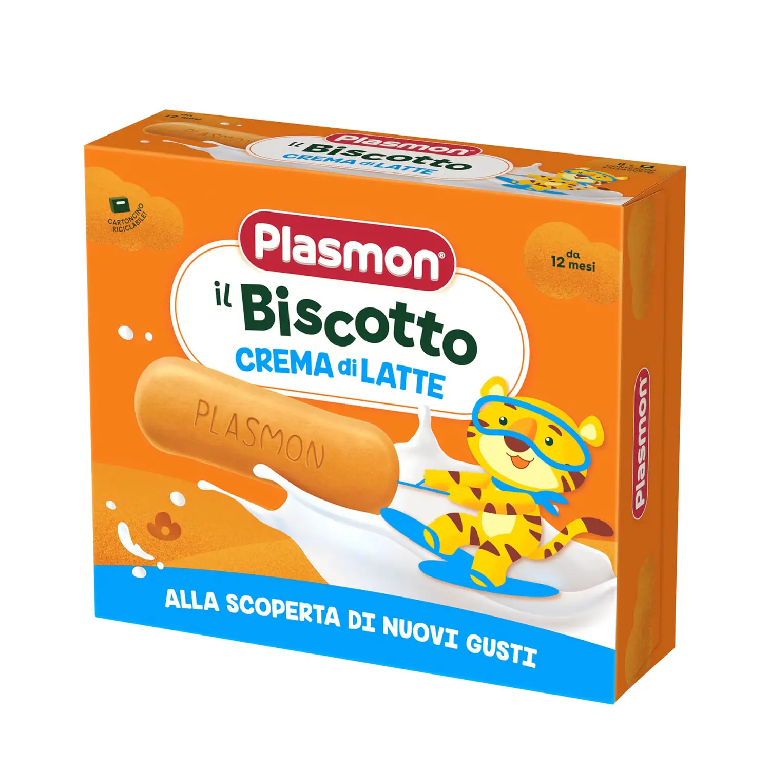 Plasmon Biscotto Crema di Latte 320 g – Biscotti per Bambini con Vitamine e Minerali - biscotti