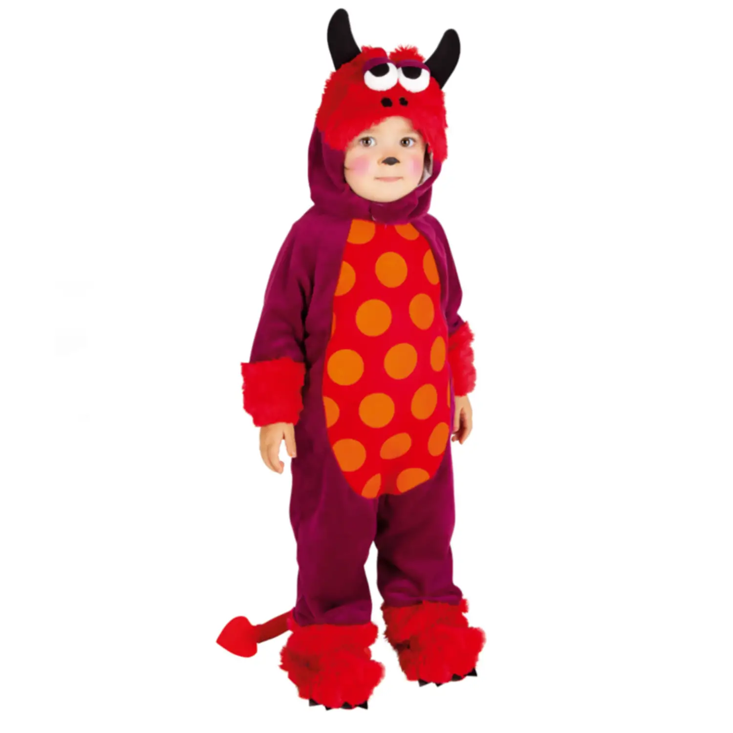 Costume Monster Diablin - Taglia Toddler - 1/2 anni - Abiti halloween