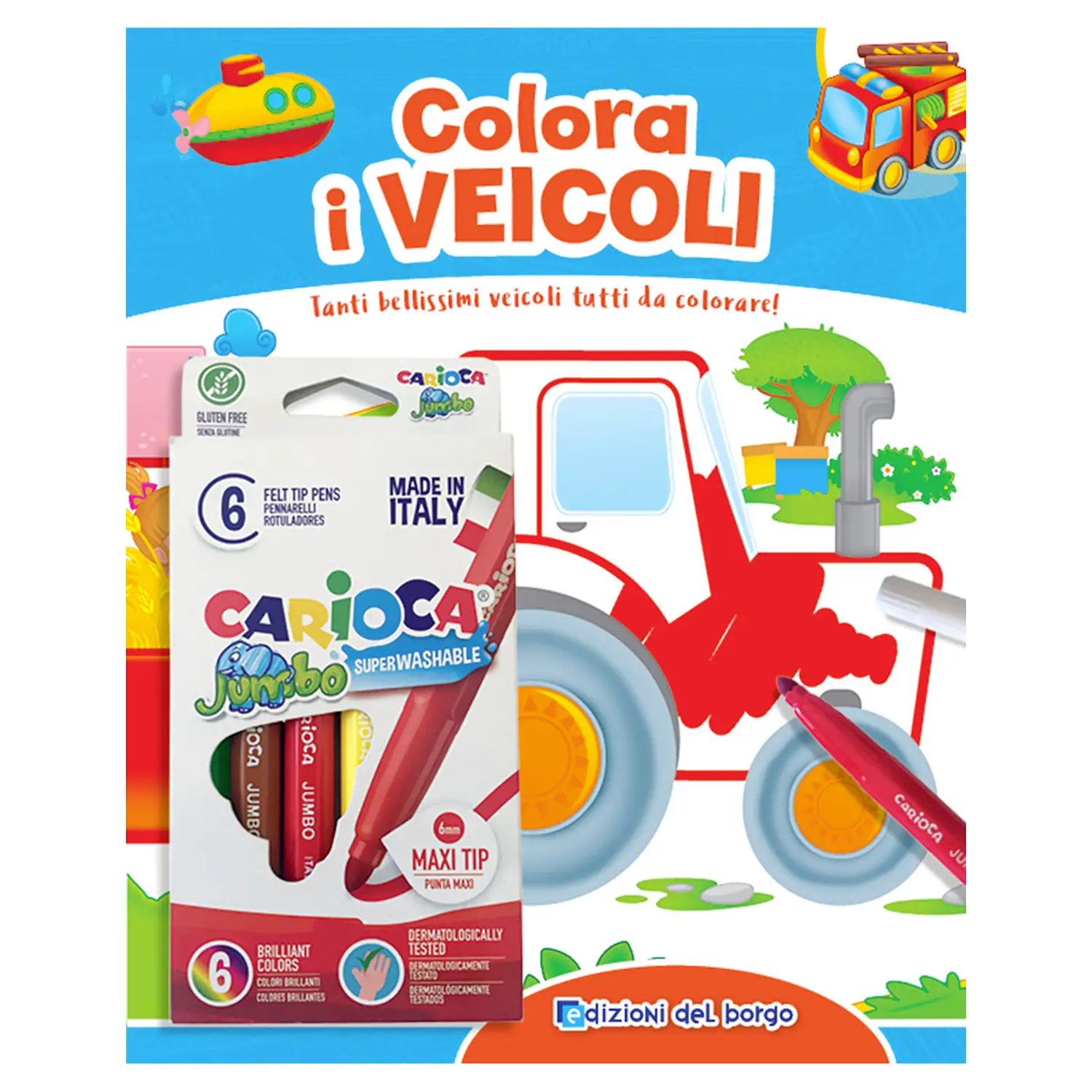 a Colori - Colora I Veicoli - Prima biblioteca